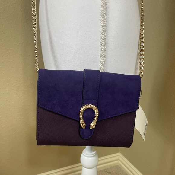 Big Buddha Handbags - NWT Purple Suede Big Buddha Crossbody purse